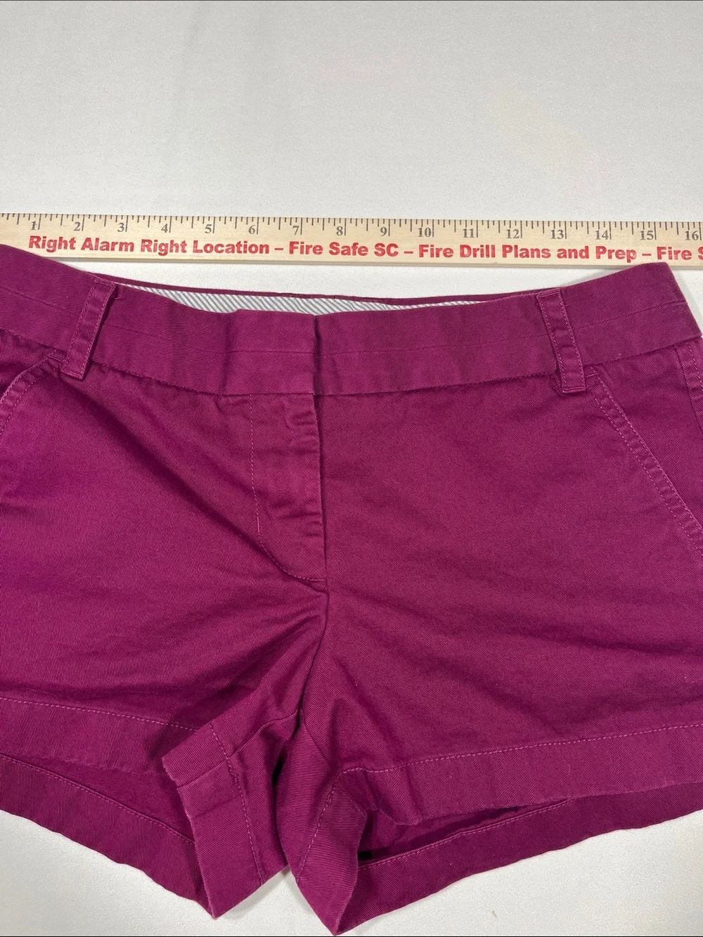 J.Crew Chino Rolled Cuff Shorts Berry Magenta Women’s Size 4 Cotton